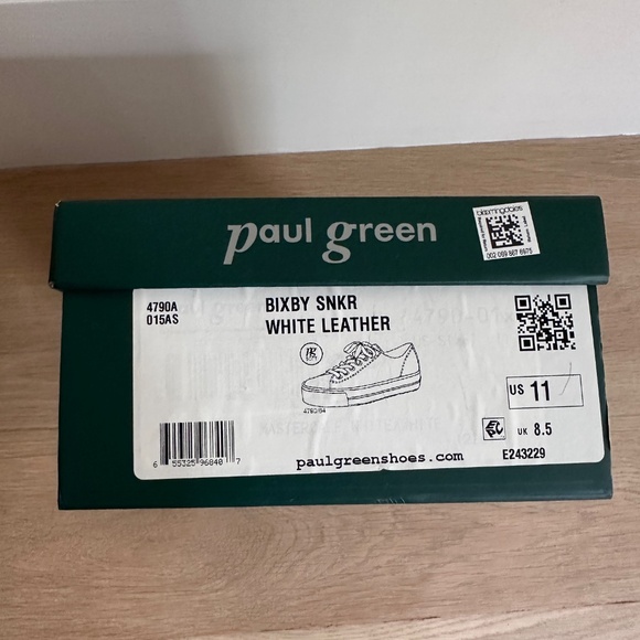 NEW IN BOX Paul Green Bixby White Leather Sneakers Women’s size 11 - Picture 3 of 6
